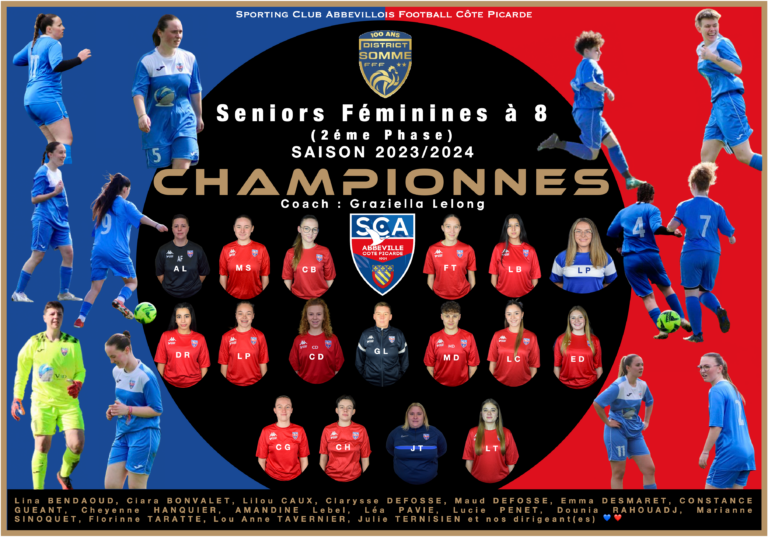 Seniors Féminines Championnes